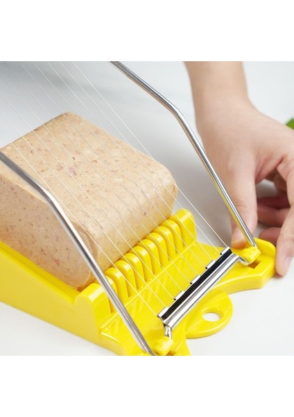 Sarı Öğle Yemeği Et Dilimleyici 10 Paslanmaz Çelik Teller Dilimleyici Gıda Kesici Mutfak Gadget Peynir Yumurta Sebze Meyve Yumuşak Gıda Suşi (Yurt Dışından) fiyatları
