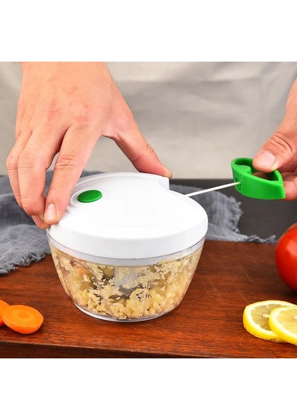 Yeşil Premium 3 Bıçak Inox Çok Manuel Mutfak Robotu Ev Manuel Sarımsak Çektirme Manuel Kırıcı Basın Kıyma Makinesi Mutfak Aracı (Yurt Dışından)