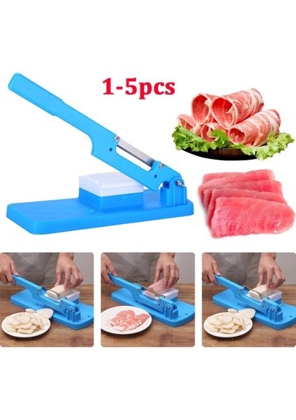 4 Adet Et Kesici 1-5 Adet Çok Fonksiyonlu Masa Dilimleyici Dondurulmuş Et Kesme Makinası Sığır Eti Ot Koyun Eti Rulo Kesici Et Dilimleyici Sebze Kesici Mutfak Gereçleri (Yurt Dışından)