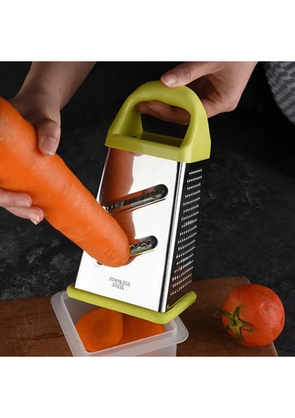 Sarı Sebze Dilimleyici Taban Kolu Saklama Kutusu Dilim Meyve Paslanmaz Çelik Dört Tarafı Patates Peynir Rende Kesici Mutfak Kaynağı (Yurt Dışından) fırsatları