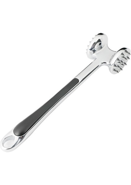 Siyah Büyük Meslek Et Çekiç Taşınabilir Gevşek Alet Et Tenderizer Iğnesi Çift Taraflı Et Tokmak ile Kauçuk Konfor Kavrama Kolu (Yurt Dışından)