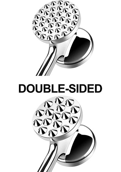 Siyah Büyük Meslek Et Çekiç Taşınabilir Gevşek Alet Et Tenderizer Iğnesi Çift Taraflı Et Tokmak ile Kauçuk Konfor Kavrama Kolu (Yurt Dışından)