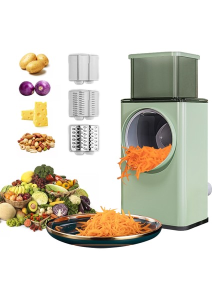Açık Yeşil 3 In 1 Manuel Sebze Dilimleyici Patates Kıyıcı Döner Peynir Rende Sebze Doğrama Soyucu Makinesi Makinesi Mutfak Aksesuarları Araçları (Yurt Dışından) fiyatları