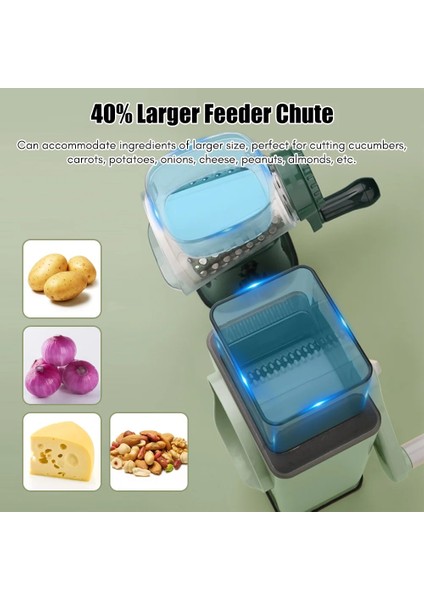 Açık Yeşil 3 In 1 Manuel Sebze Dilimleyici Patates Kıyıcı Döner Peynir Rende Sebze Doğrama Soyucu Makinesi Makinesi Mutfak Aksesuarları Araçları (Yurt Dışından) fırsatları