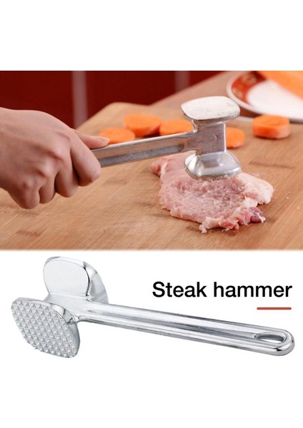 Büyük Et Yumuşatıcı Çekiç Iki Taraflı Gevşek Tenderizerler Taşınabilir Biftek Domuz Eti Araçları Verimlilik Iyileştirme Kullanımı Kolay Et Çekiç (Yurt Dışından)