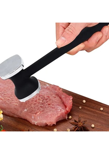 Beyaz Et Yumuşatıcı Aracı Çift Taraflı Mutfak Biftek Çekiç Çekiç Konfor Kavrama Kolu ile Sağlam Et Çekiç Ezici Ihale Için (Yurt Dışından)