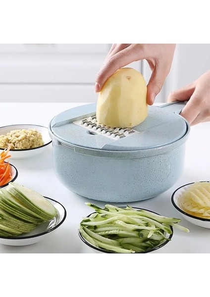 12 Adet Yeşil 12 Adet Çok Fonksiyonlu Sebze Kesici Buğday Samanı El Çekme Zencefil Meyve Dilimleme Rende Öğütücüler Drenaj Sepeti Dilimleme Mutfak (Yurt Dışından) modelleri