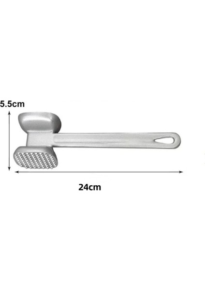 L Et Yumuşatıcı Çekiç Ev Paslanmaz Çelik Biftek Metal Çekiç Mutfak Aracı Ağır Hizmet Tipi Dayanıklı Çift Taraflı Yumuşatıcı (Yurt Dışından)