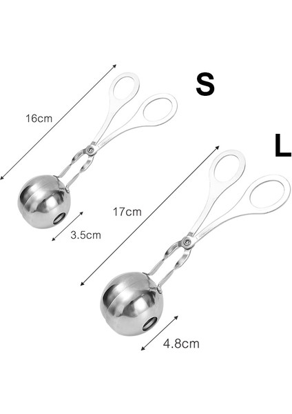 Büyük-4.8 cm 2 Adet 2/1 Adet Paslanmaz Çelik Köfte Makinesi Mutfak Uygun Doldurulmuş Köfte Klip Yapımcıları Araçları Dıy Balık Eti Pirinç Topu Yapma Kalıp (Yurt Dışından)