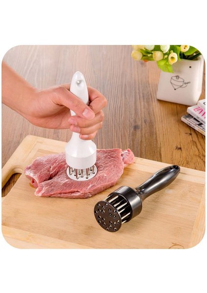 Siyah 304 Paslanmaz Çelik Gadget Et Yumuşatıcı Iğne Biftek Domuz Pirzolası Gevşek Ev Et Çekiç Gıda Pişirme Et Aracı (Yurt Dışından)