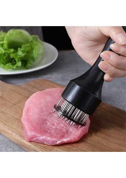 Siyah 304 Paslanmaz Çelik Gadget Et Yumuşatıcı Iğne Biftek Domuz Pirzolası Gevşek Ev Et Çekiç Gıda Pişirme Et Aracı (Yurt Dışından)