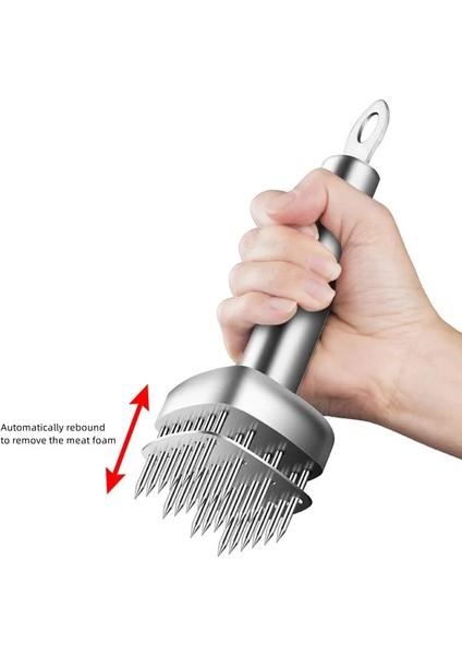 304 Sus Düz Iğne Mutfak Ihale Et Iğnesi Pişirme Et Yumuşatıcı Aracı 304 Paslanmaz Çelik Biftek Çekiç Tokmak Iğne Gevşek Domuz Pirzolası Çekiç (Yurt Dışından) fırsatları