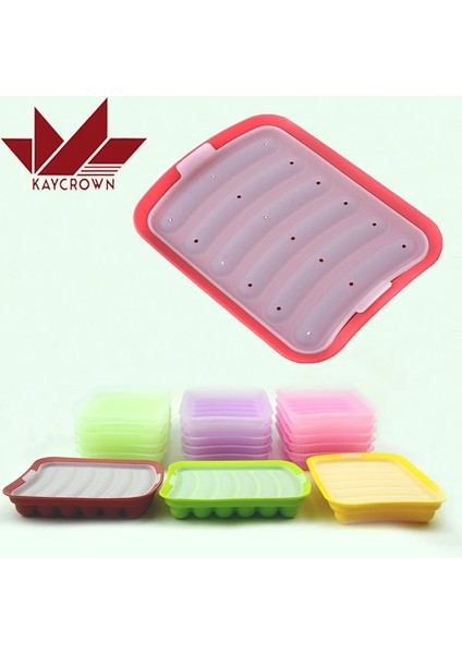 Rastgele ve Spatula Dıy Sosis Yapma Kalıp Silikon Burger Hot Dog Maker Kalıp 6 Kavite Patty Yapımcıları Pişirme Araçları Mutfak Aletleri Bulaşık Makinesinde Yıkanabilir (Yurt Dışından)