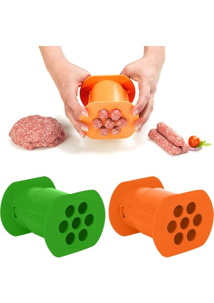 Yeşil Tek Basın Cevapcici Sosis Makinesi Mutfak Hot Dog Burger Et Gıda Makarna Baskı Sosis Yapma Makinesi El Yapımı Gadget Araçları (Yurt Dışından)