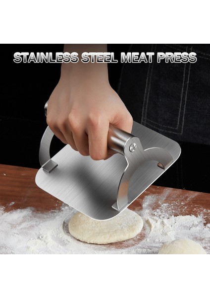 Hamburger Eti Basın Makinesi Isıya Dayanıklı Sığır Izgara Basın Kalıp Yapışmaz Antipas Dayanıklı Biftek Panini Sandviç Için Pratik (Yurt Dışından)