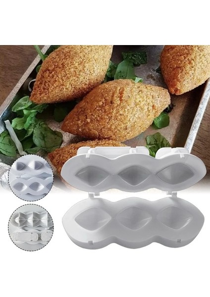 3 Delik -S Köfte Makinesi Manuel Köfte Kalıp Makinesi Mutfak Aletleri Doldurulmuş Köfte Içli Köfte Yapımcısı Işlemci Rulo Kek Tatlı Dekor (Yurt Dışından)