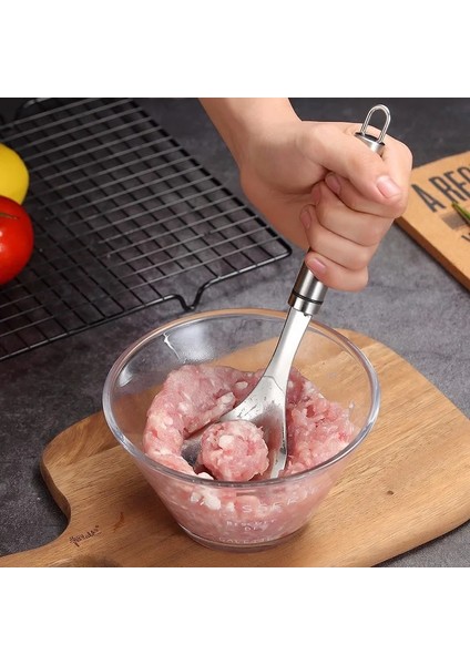 304 Paslanmaz Çelik 304 Paslanmaz Çelik Köfte Makinesi Yapışmaz Mutfak Et Topu Kalıp Kaşık Mutfak Gadget Et Araçları (Yurt Dışından) fiyatları