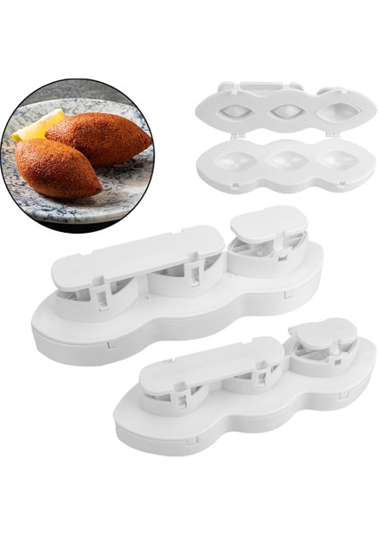 7 cm Köfte Kalıp Köfte Makinesi Etli Pasta Patty Maker Kıyma Işlemci Kek Tatlı Dekor Manuel Içli Köfte (Yurt Dışından) indirimleri