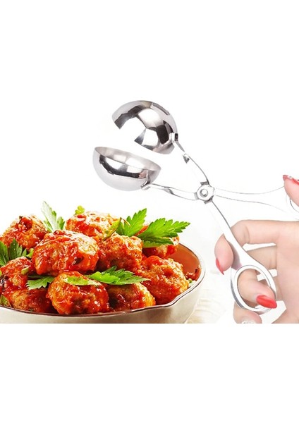 L Paslanmaz Çelik Küçük Köfte Makinesi Klip Ev Yapımı Yağsız Köfte Aracı Yapışmaz Doldurulmuş Et Topu Kaşık Şekillendirici Mutfak Aletleri (Yurt Dışından) indirimleri