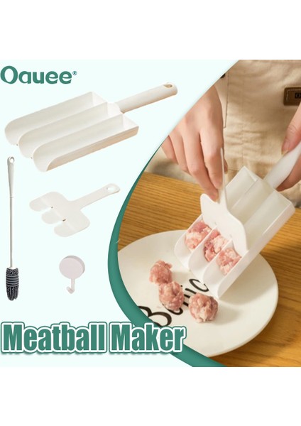 Köfte Yapma Kalıbı Plastik Köfte Yapma Makinesi Seti Mutfak Aletleri ve Aksesuarları Kızarmış Balık Sığır Eti Yapma Topları Kalıp Ev Yemek Kaşığı Et Gadget'ı (Yurt Dışından)