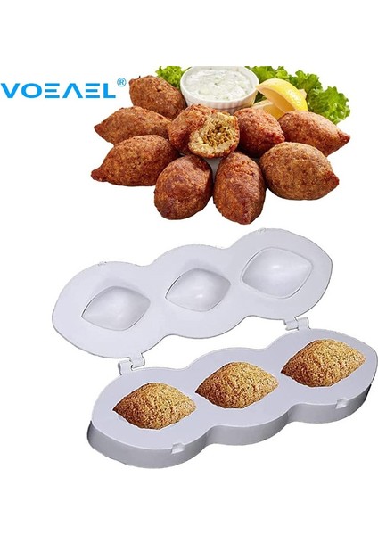 4 Delikli Plastik Köfte Kalıbı, Köfte Makinesi Basın Araçları Dıy Kalıp Mutfak Ev Yapımı Doldurulmuş Köfte Makinesi Kızarmış Içli Köfte Yapmak Için (Yurt Dışından)