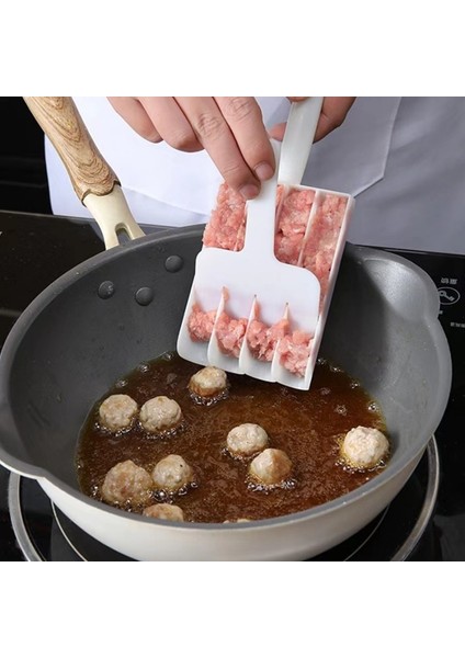 Beyaz 1 Takım Köfte Makinesi Seti Kızarmış Balık Sığır Eti Yapma Topları Kalıp Kaşık Et Araçları Burger Seti Mutfak Alet Pişirme Aksesuarları (Yurt Dışından) fiyatları