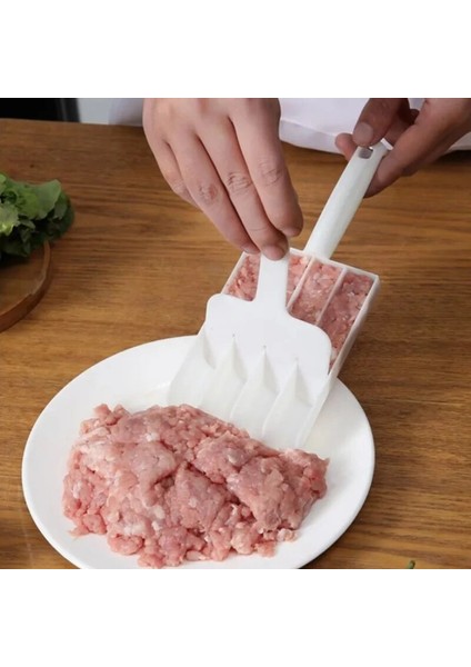 Beyaz 1 Takım Köfte Makinesi Seti Kızarmış Balık Sığır Eti Yapma Topları Kalıp Kaşık Et Araçları Burger Seti Mutfak Alet Pişirme Aksesuarları (Yurt Dışından) modelleri