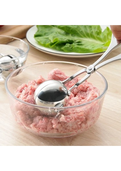 Küçük Köfte Makinesi Ev Yapımı Yağsız Köfte Aracı Yuvarlak Paslanmaz Çelik Toplar Makinesi Barbekü Güveç Soya Lor Mutfak Aksesuarları (Yurt Dışından)