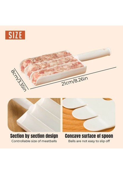 1 Takım Yaratıcı Mutfak Üçlü Köfte Makinesi Faydalı Köfte Makinesi Makinesi Balık Topu Seti Dıy Ev Pişirme Aracı Mutfak Aksesuarları (Yurt Dışından)