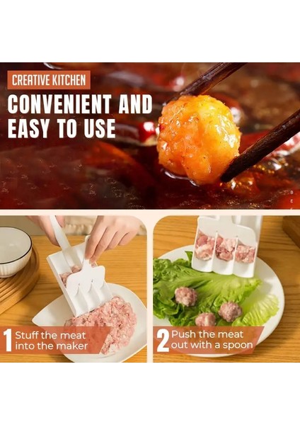 1 Takım Yaratıcı Mutfak Üçlü Köfte Makinesi Faydalı Köfte Makinesi Makinesi Balık Topu Seti Dıy Ev Pişirme Aracı Mutfak Aksesuarları (Yurt Dışından) fiyatları