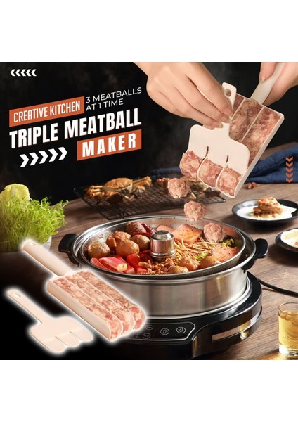 1 Takım Yaratıcı Mutfak Üçlü Köfte Makinesi Faydalı Köfte Makinesi Makinesi Balık Topu Seti Dıy Ev Pişirme Aracı Mutfak Aksesuarları (Yurt Dışından) indirimleri