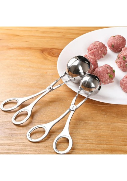 Gümüş L Paslanmaz Çelik Köfte Klip Balık Topu Pirinç Topu Yapma Kalıp Sıkma Köfte Artefakt Mutfak Gadget (Yurt Dışından) fiyatları