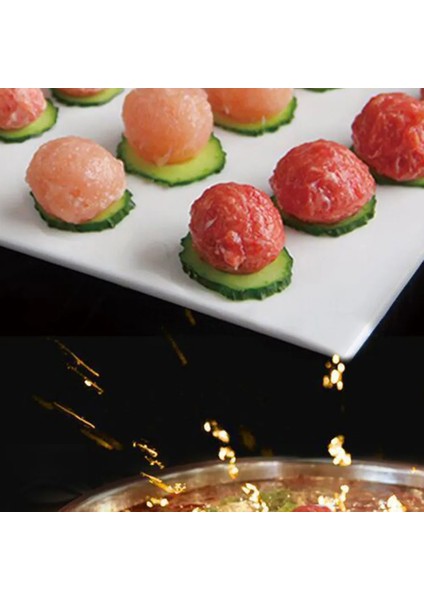 Gümüş L Paslanmaz Çelik Köfte Klip Balık Topu Pirinç Topu Yapma Kalıp Sıkma Köfte Artefakt Mutfak Gadget (Yurt Dışından) modelleri