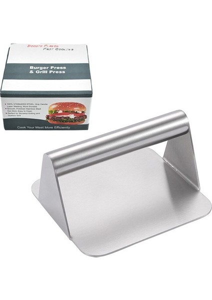 Kare Hamburger Presi 304 Paslanmaz Çelik Yapışmaz Et Sığır Izgara Burger Presi Patty Maker Hamburger Makinesi Mutfak Malzemeleri (Yurt Dışından)