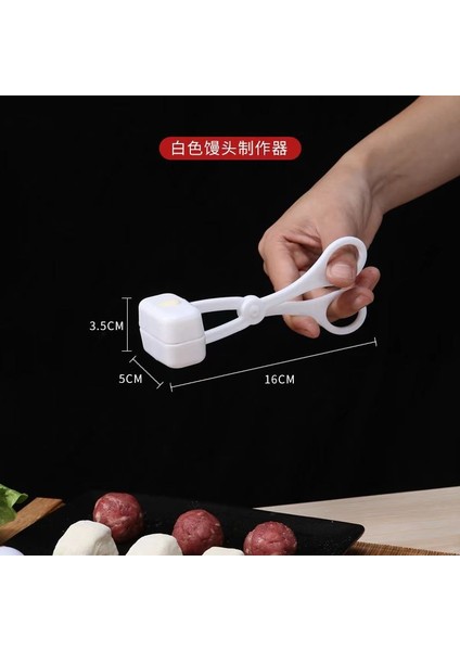 Küçük Bir Buğulanmış Ekmek Köfte Makinesi Aracı Mutfak Pişirme Kalıp Aksesuarları Paslanmaz Çelik Tencere Tofu Köfte Kaşığı Klip Şekillendirici (Yurt Dışından)