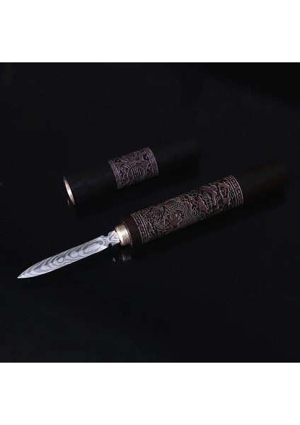 Siyah 1 Paslanmaz Çelik Abanoz Pu'er Çay Kesme Iğnesi Bıçak Şam Çay Bıçağı Masif Ahşap Çay Seti Çay Aksesuarları (Yurt Dışından)