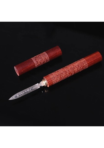 Siyah 1 Paslanmaz Çelik Abanoz Pu'er Çay Kesme Iğnesi Bıçak Şam Çay Bıçağı Masif Ahşap Çay Seti Çay Aksesuarları (Yurt Dışından)
