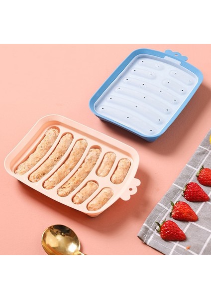 N5 Sosis Makinesi Kalıp 6 Izgaralar Silikon Dıy Jambon Hot Dog Kapaklı Kalıplar Yapma Mutfak Ev Sosis Kek Pişirme Araçları Kalıpları (Yurt Dışından)