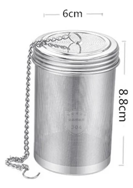 L Paslanmaz Çelik Çay Filtresi Örgü Çay Süzgeci Çaydanlık Filtresi Tuzlu Su Sepeti Pişirme Filtresi Sıkıca Mühürlü Anti Sızıntı Su (Yurt Dışından)