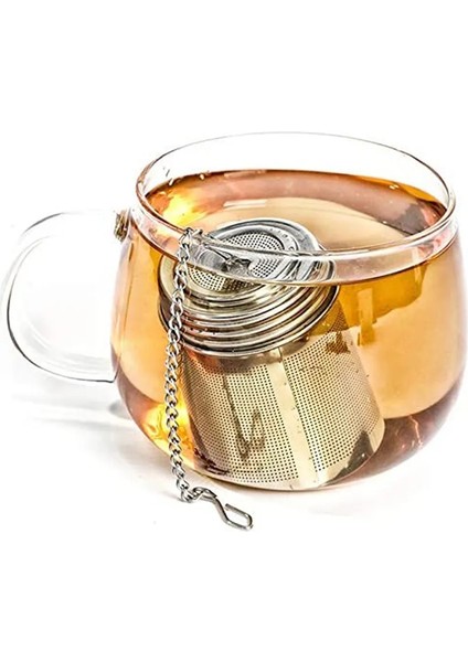 L Paslanmaz Çelik Çay Filtresi Örgü Çay Süzgeci Çaydanlık Filtresi Tuzlu Su Sepeti Pişirme Filtresi Sıkıca Mühürlü Anti Sızıntı Su (Yurt Dışından) fırsatları