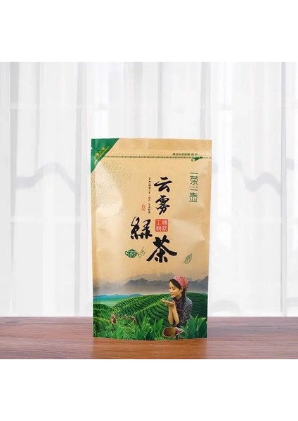 Yasemin Yeşili 250G 250G Çin Yasemin Yeşil Çay Batı Gölü Longjing Çayı 2023 Biluochun Maojian Yunwu Anji Geri Dönüşümlü Fermuarlı Çanta Mühürlü Ambalaj Çantası (Yurt Dışından)