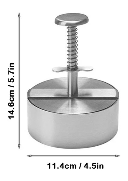 11.4 cm (4.5 Inç) Yuvarlak Hamburger Et Presi Ayarlanabilir Burger Patty Maker Yapışmaz Patty Yapma Kalıpları Izgara Kalbur Et Aracı Mutfak Aksesuarı (Yurt Dışından)