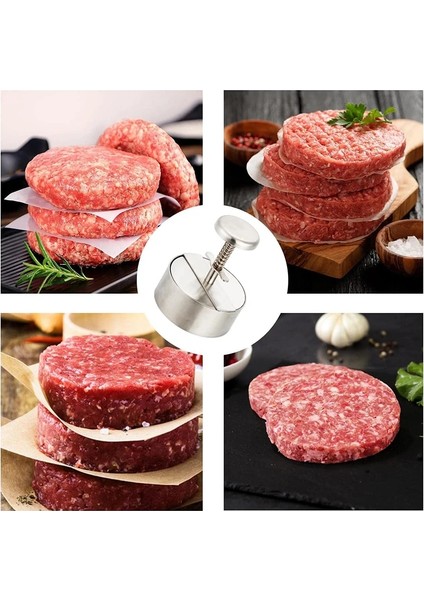 11.4 cm (4.5 Inç) Yuvarlak Hamburger Et Presi Ayarlanabilir Burger Patty Maker Yapışmaz Patty Yapma Kalıpları Izgara Kalbur Et Aracı Mutfak Aksesuarı (Yurt Dışından) modelleri