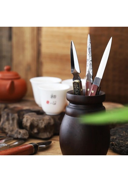 Style1 Paslanmaz Çelik Çay Bıçağı Çay Kesici Çay Iğnesi Kung Fu Çay Töreni Çin Sandal Ağacı Puer Çay Bıçağı Hediye Caja De Te Teaware (Yurt Dışından)