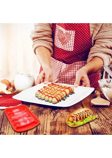 Yl 6 In 1 Sosis Makinesi Dıy Sosis Yapma Kalıp Hot Dog El Yapımı Jambon Silikon Kalıp Bebek Maması Makinesi Mutfak Alet Pişirme Araçları (Yurt Dışından)