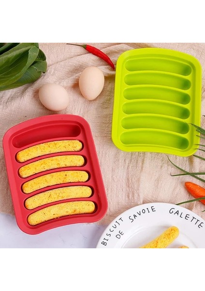 Yl 6 In 1 Sosis Makinesi Dıy Sosis Yapma Kalıp Hot Dog El Yapımı Jambon Silikon Kalıp Bebek Maması Makinesi Mutfak Alet Pişirme Araçları (Yurt Dışından)