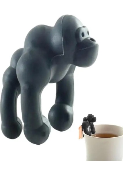 B Silikon Çay Poşeti Tutucu Yaratıcı Gorilla Çay Poşeti Tutucu Şempanze Içecek Işaretleyici Klip Şarap Bardağı Etiketi Çay Poşeti Tutucu Aksesuarları (Yurt Dışından)