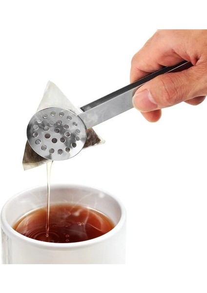 1 Adet Paslanmaz Çelik Çay Poşeti Sıkacağı Çay Poşeti Maşa Tutucu Herb Kavrama Mutfak Aracı Limon Dilim Klip (Yurt Dışından)