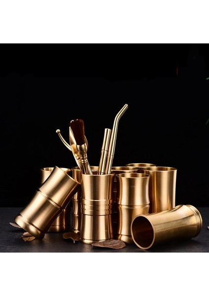 Color4 S Kung Fu Çay Seti Çay Töreni Çay Kesici Klip Iğne Bakır Kutular Çay Kaşık Süzgeçler Altı Beyefendi Çay Aksesuarları Set ZH599 (Yurt Dışından)