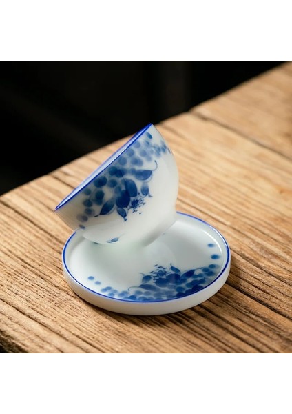 Stil 7 El-Boyalı Çay Bardağı Ev Tatlı Beyaz Porselen Kung Fu Çay Bardağı Ana Fincan Yaratıcı Pu'er Çay Bardağı Seramik Tek Fincan (Yurt Dışından)